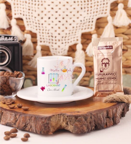 Kişiye Özel Laborant Türk Kahvesi Fincanı
