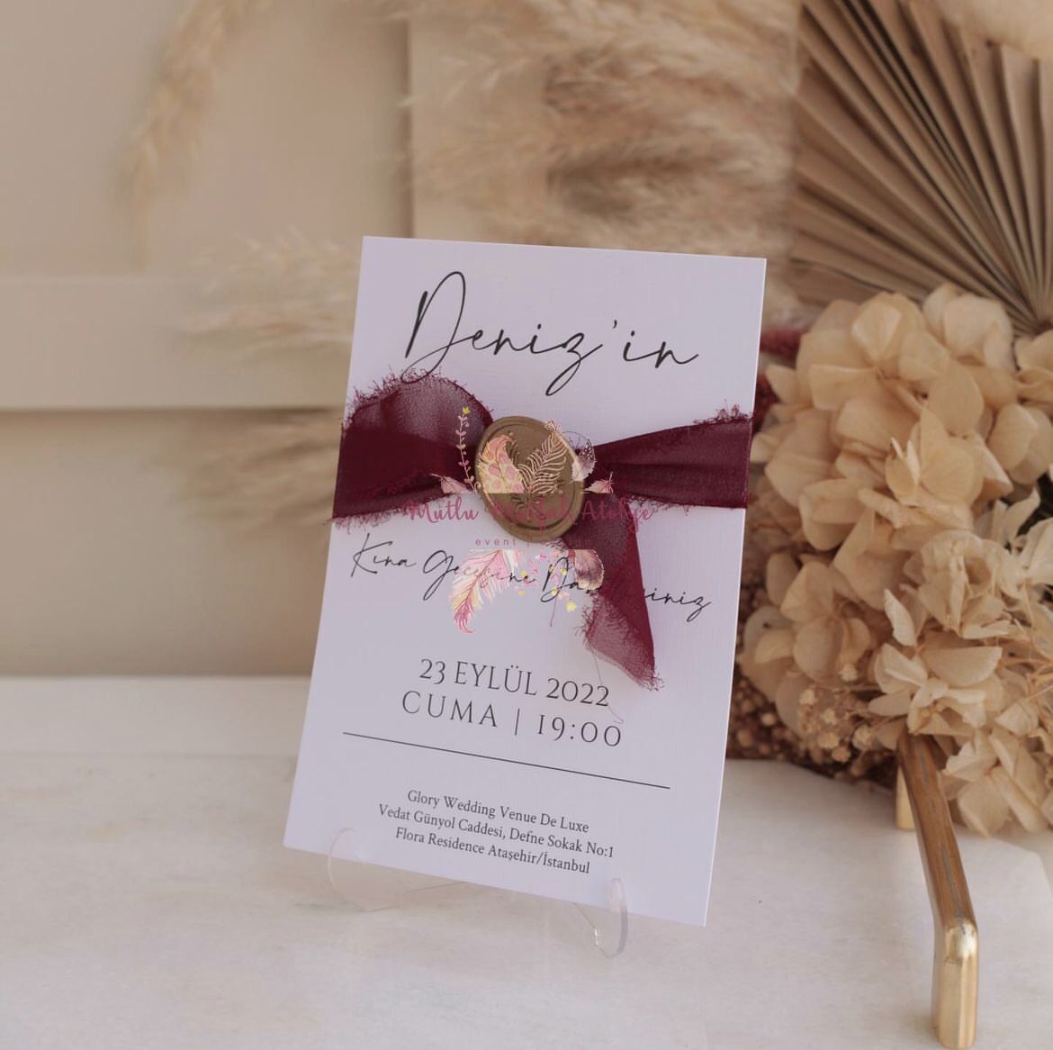 Mühürlü Kına Davetiyesi ( 30 Ad.)