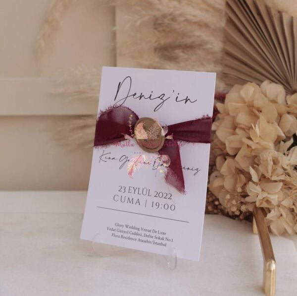 Mühürlü Kına Davetiyesi ( 30 Ad.)