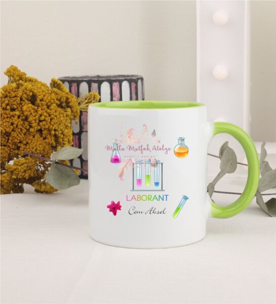 Kişiye Özel Laborant Yeşil Kupa Bardak