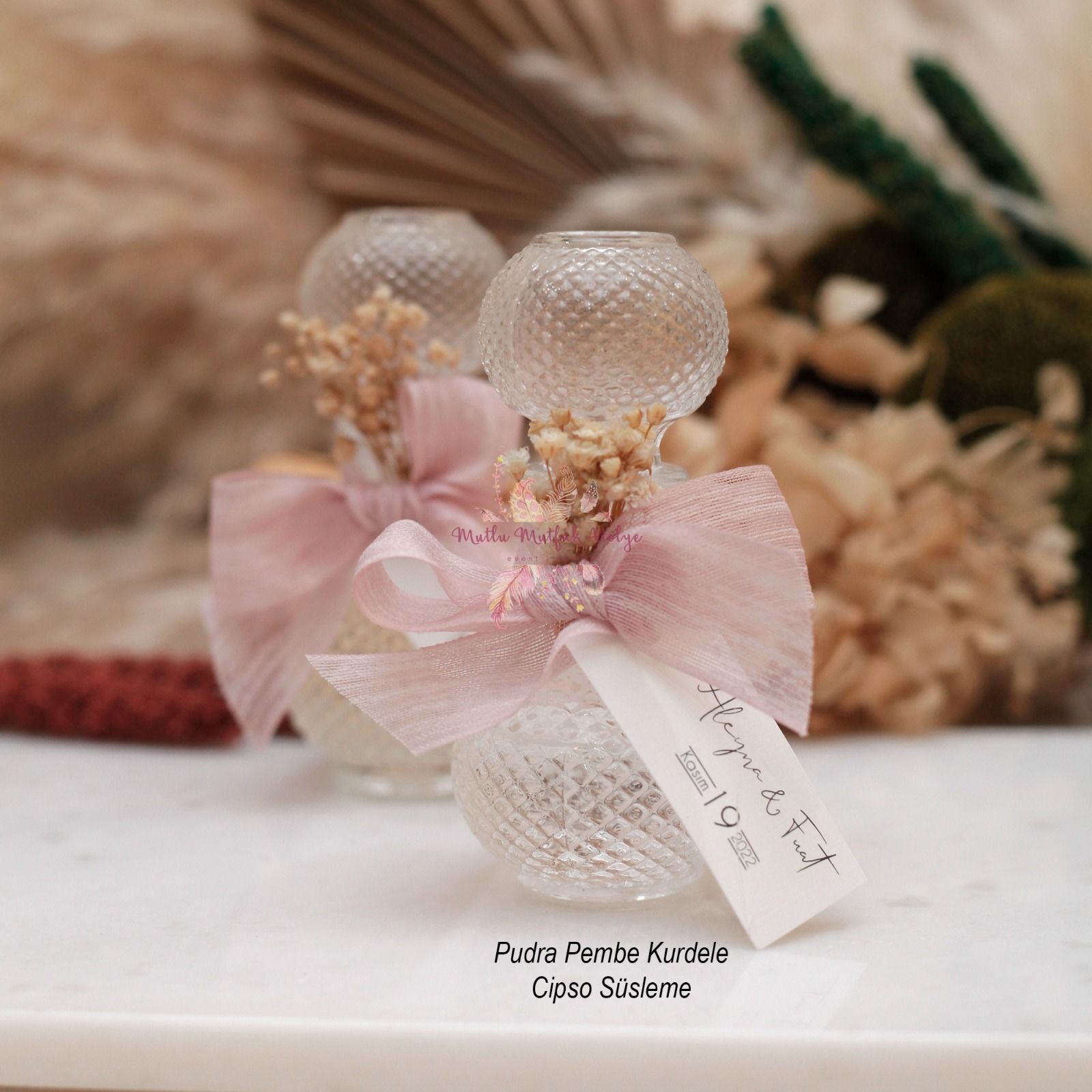 Desenli Cam Şişe Limon Kolonyası