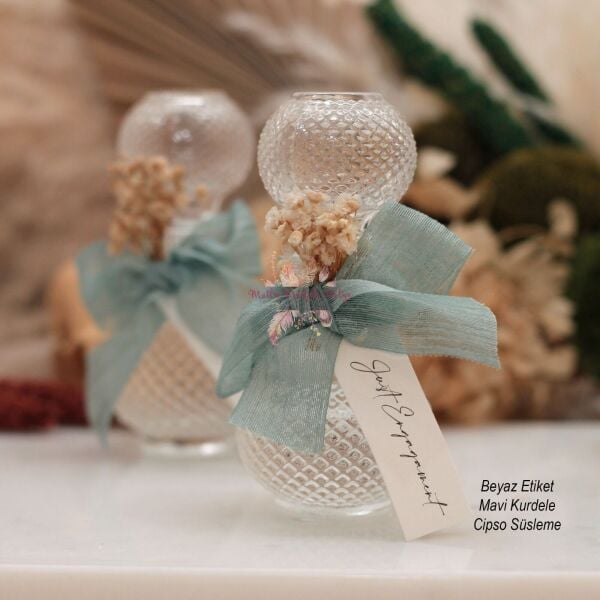 Desenli Cam Şişe Limon Kolonyası