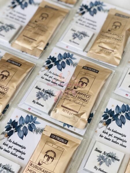 Hediyelik Çikolatalı Kahveli Kart