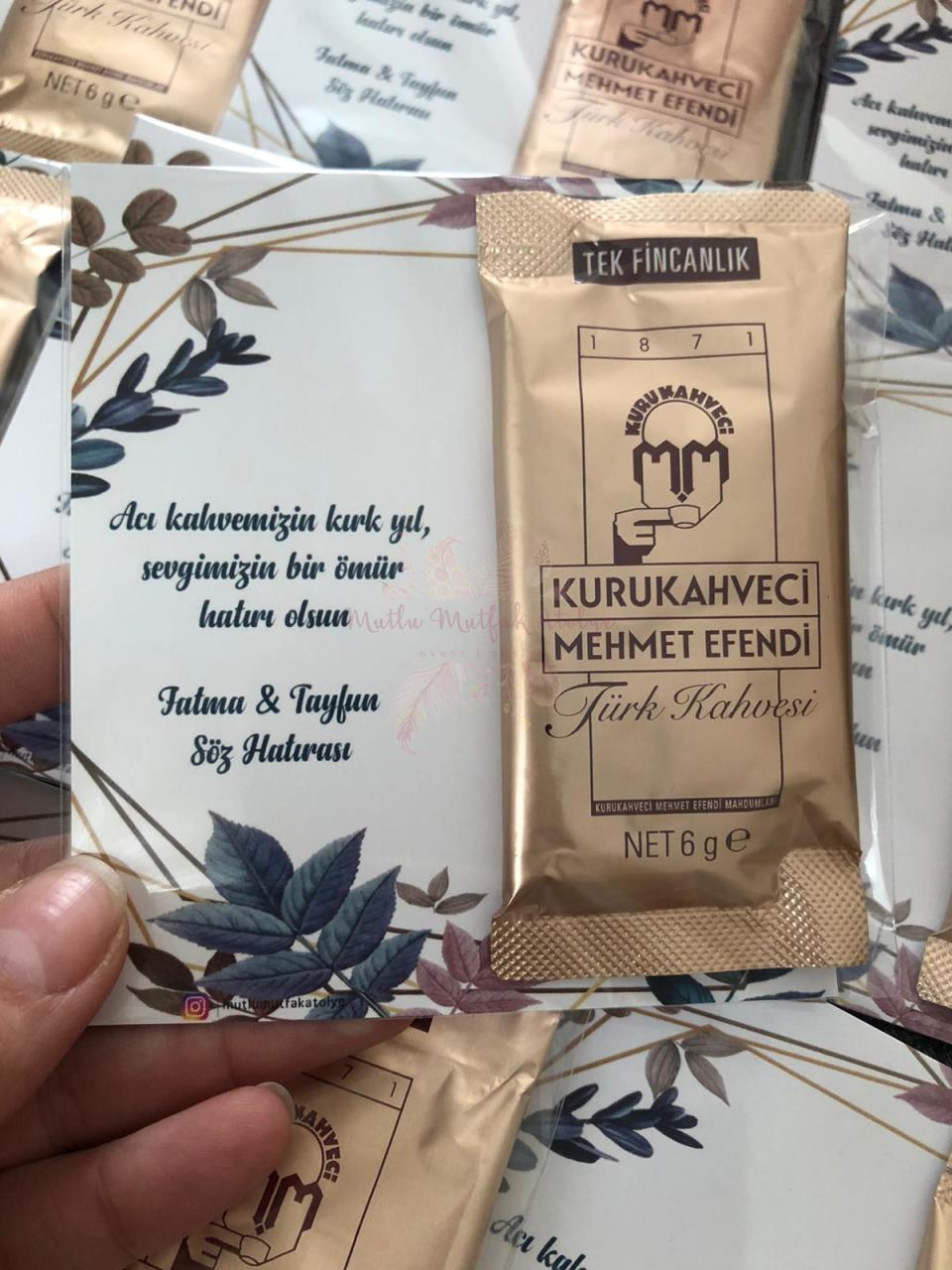 Hediyelik Kahveli Kart