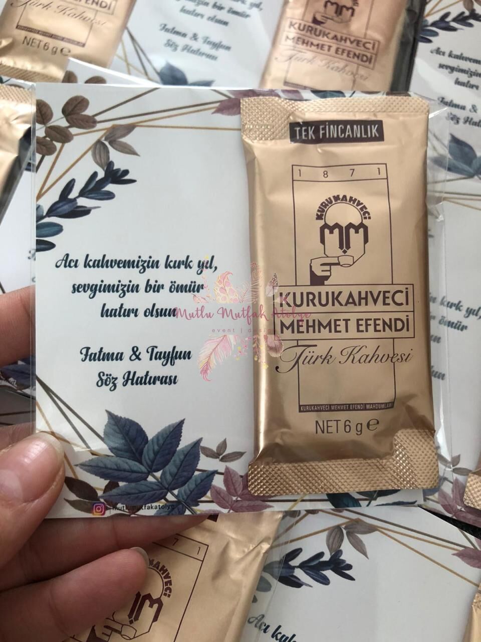 Hediyelik Kahveli Kart