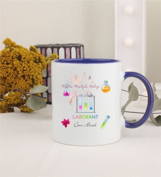 Kişiye Özel Laborant Lacivert Kupa Bardak