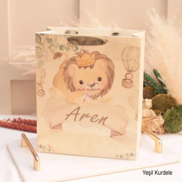 Özel Baskılı 20x24x9cm Karton Çanta - Düğün, Nişan, Doğum Günü ve Baby Shower