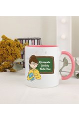 Öğretmenler Günü Hediyesi Bayan Öğretmen Pembe Kupa Bardak