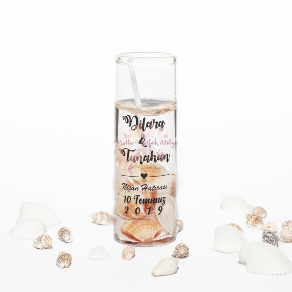 Hediyelik Deniz Kabuklu Jel Mum