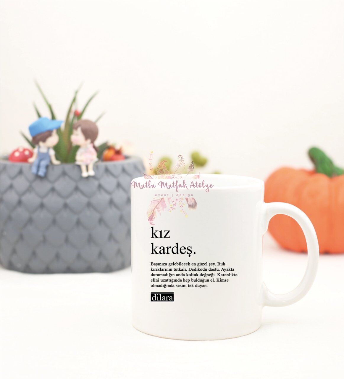 Kişiye Özel Kız Kardeş Fotoğraflı Kupa Bardak