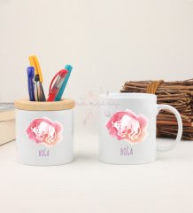 Kupa Bardak ve Kalemlik Seti Boğa Burcu