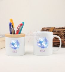 Kupa Bardak ve Kalemlik Seti Yengeç Burcu
