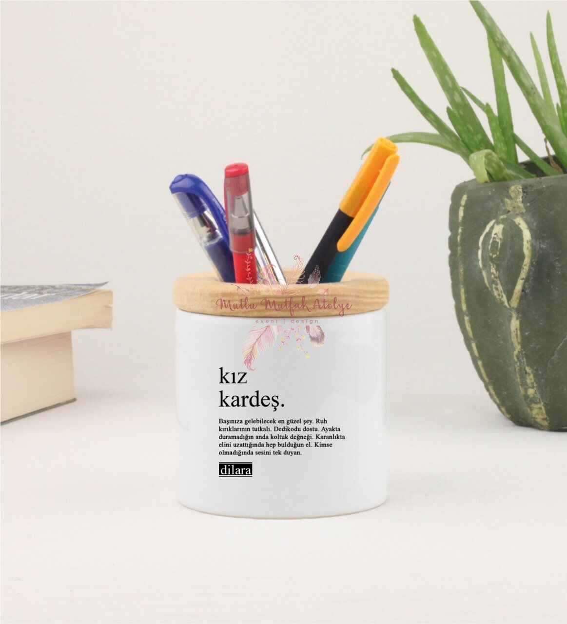 Kişiye Özel Kız Kardeş Fotoğraflı Kalemlik