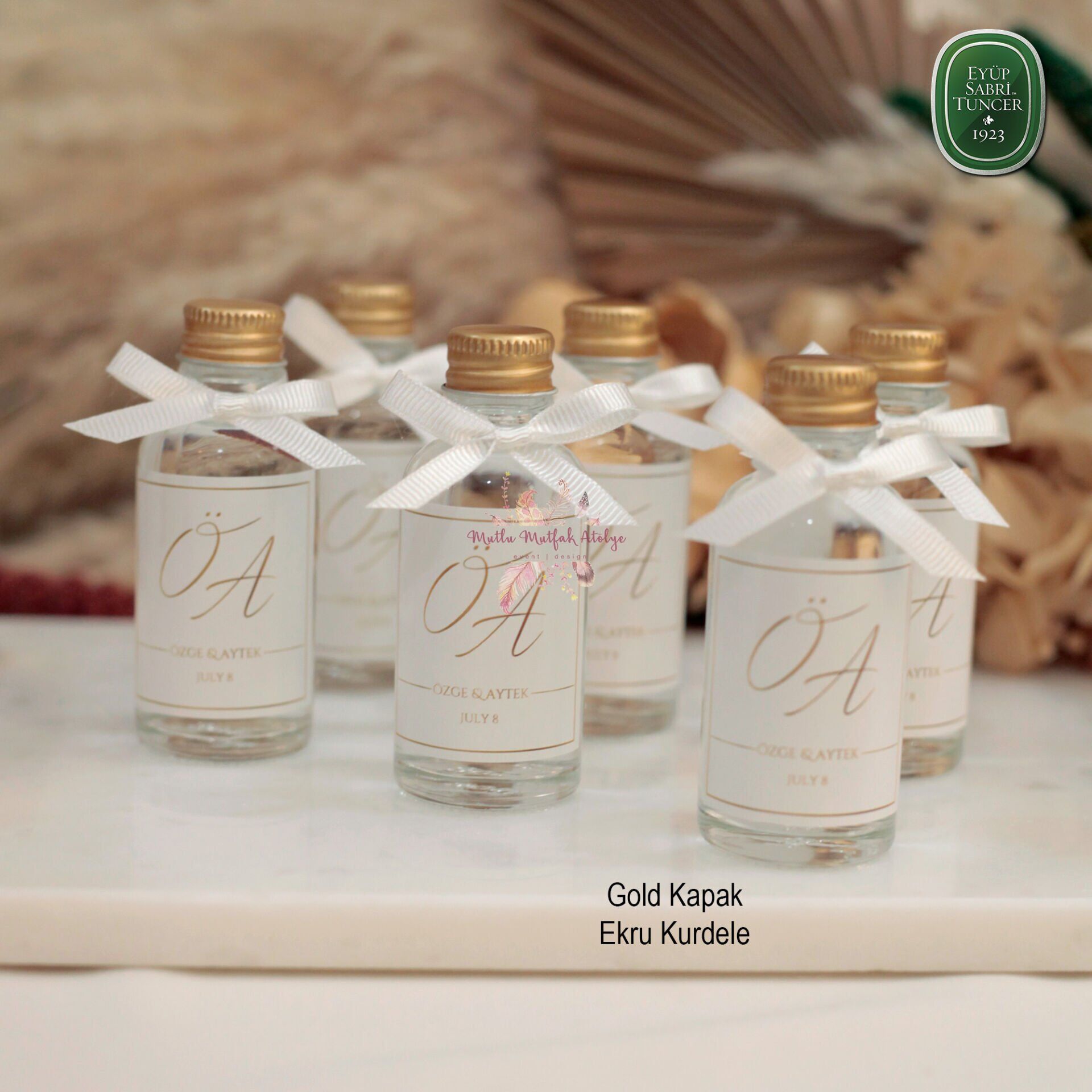 Kurdele Süslemeli Nişan - Düğün - Kına - Doğum Hediyeliği Eyüp Sabri Tuncer Kolonya